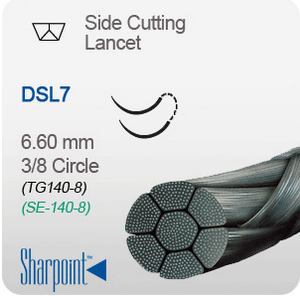 Silk Black Braided, 8-0, double-armed 2xDSL7 needle